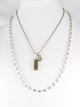 Beaded Pearl and Bronze Wire Wrapped Layering Charm Necklace - Customize by Adding Your Charms Separately